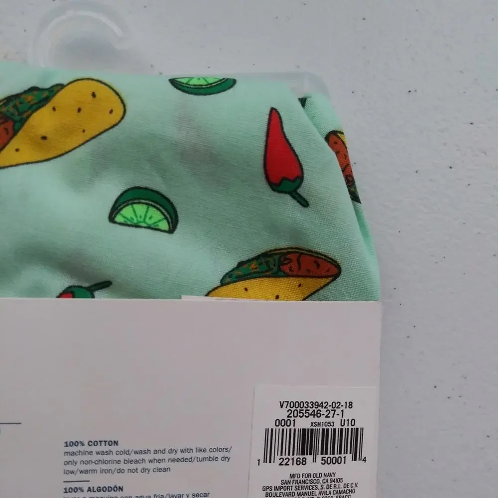 Old Navy Men's Cotton Taco Novelty Boxers Size Small